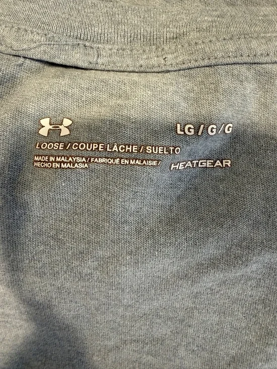 Under Armour Men’s Large Loose Fit Sleeveless Tank Gray Athletic Workout Shirt - Picture 8 of 8